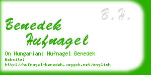 benedek hufnagel business card